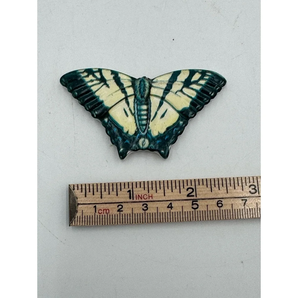 Vintage Bluish Green Butterfly Magnet